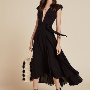 NWT Reformation Laura Dress, Black XS